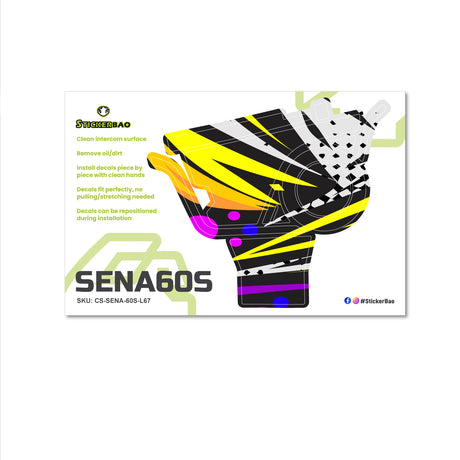 For Sena 60S Skin Stickers Communication System Protection Graphics Decal L67 Abstract Colorful Motorcycle Accessories