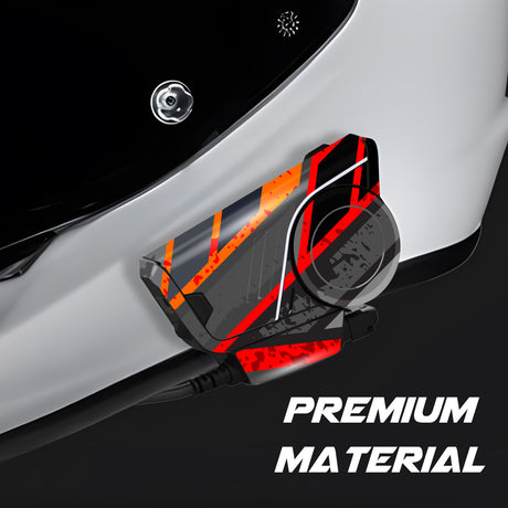 For Sena 60S Skin Stickers Communication System Protection Graphics Decal L68 Abstract Orange Red Motorcycle Accessories