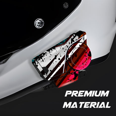 For Sena 60S Skin Stickers Communication System Protection Graphics Decal L69 Abstract Red White Motorcycle Accessories