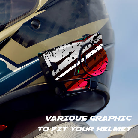 For Sena 60S Skin Stickers Communication System Protection Graphics Decal L69 Abstract Red White Motorcycle Accessories
