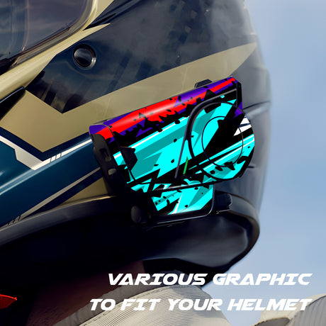 For Sena 60S Skin Stickers Communication System Protection Graphics Decal L70 Abstract Turquoise Red Motorcycle Accessories
