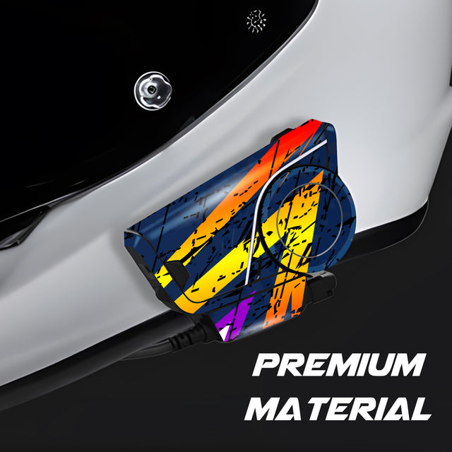 For Sena 60S Skin Stickers Communication System Protection Graphics Decal L71 Abstract Yellow Black Motorcycle Accessories