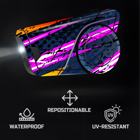 For Sena 60S Skin Stickers Communication System Protection Graphics Decal L72 Abstract Purple Black Motorcycle Accessories