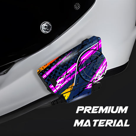 For Sena 60S Skin Stickers Communication System Protection Graphics Decal L72 Abstract Purple Black Motorcycle Accessories