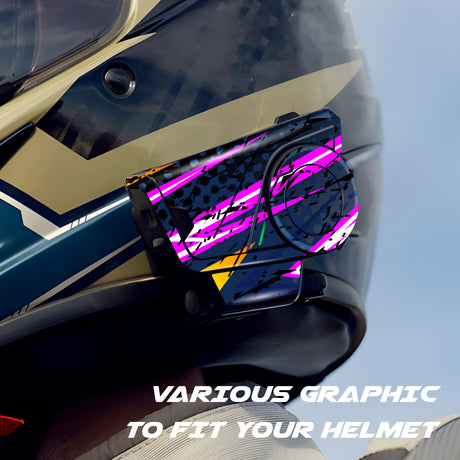 For Sena 60S Skin Stickers Communication System Protection Graphics Decal L72 Abstract Purple Black Motorcycle Accessories