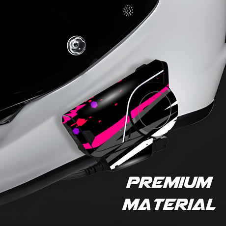 For Sena 60S Skin Stickers Communication System Protection Graphics Decal L73 Abstract Pink Black Motorcycle Accessories