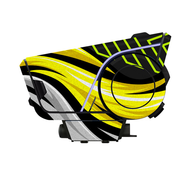 For Sena 60S Skin Stickers Communication System Protection Graphics Decal L74 Abstract Yellow Motorcycle Accessories