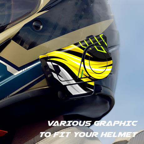 For Sena 60S Skin Stickers Communication System Protection Graphics Decal L74 Abstract Yellow Motorcycle Accessories