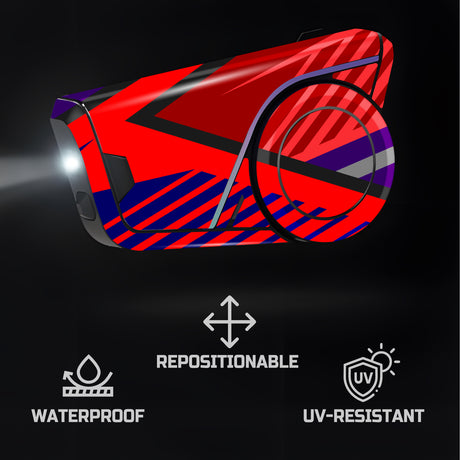 For Sena 60S Skin Stickers Communication System Protection Graphics Decal L77 Abstract Red Motorcycle Accessories