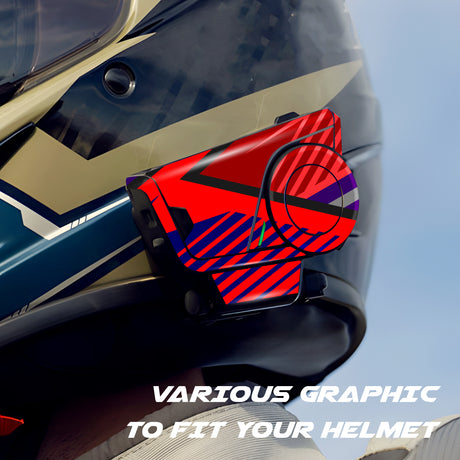 For Sena 60S Skin Stickers Communication System Protection Graphics Decal L77 Abstract Red Motorcycle Accessories