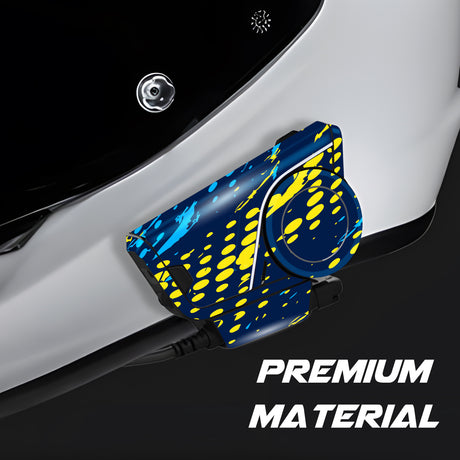 For Sena 60S Skin Stickers Communication System Protection Graphics Decal L78 Abstract Yellow Blue Motorcycle Accessories