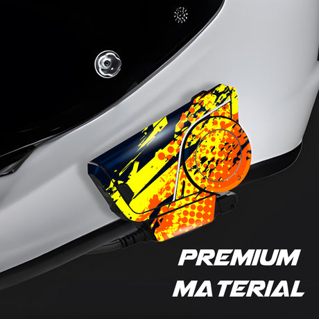 For Sena 60S Skin Stickers Communication System Protection Graphics Decal L79 Abstract Yellow Orange Motorcycle Accessories