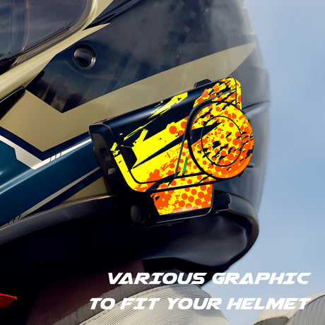 For Sena 60S Skin Stickers Communication System Protection Graphics Decal L79 Abstract Yellow Orange Motorcycle Accessories