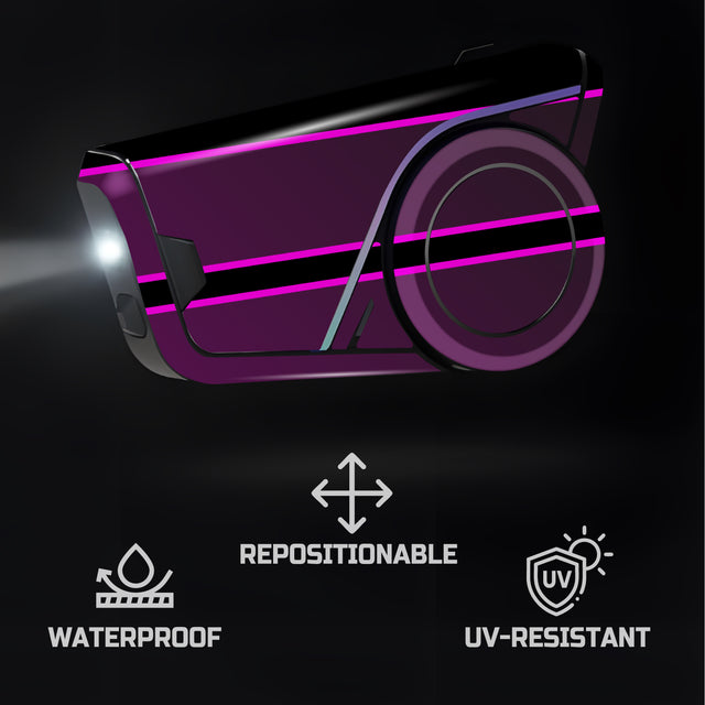 For Sena 60S Skin Stickers Communication System Protection Graphics Decal L80 Abstract Purple Pink Motorcycle Accessories