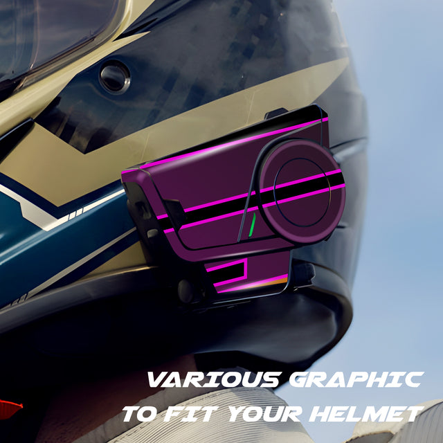 For Sena 60S Skin Stickers Communication System Protection Graphics Decal L80 Abstract Purple Pink Motorcycle Accessories