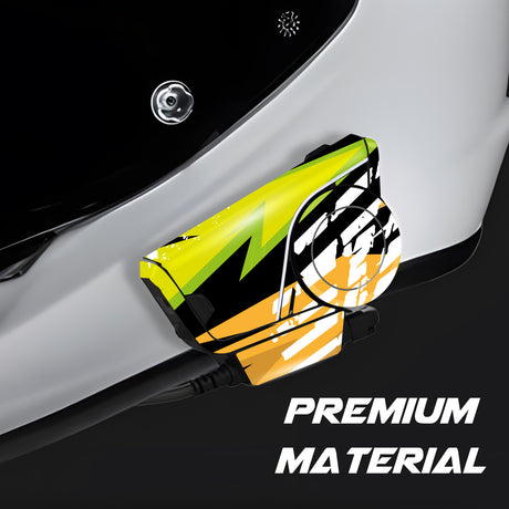 For Sena 60S Skin Stickers Communication System Protection Graphics Decal L81 Abstract Green Orange Motorcycle Accessories