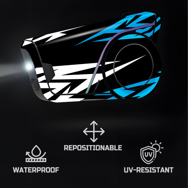 For Sena 60S Skin Stickers Communication System Protection Graphics Decal L82 Abstract Blue Black Motorcycle Accessories