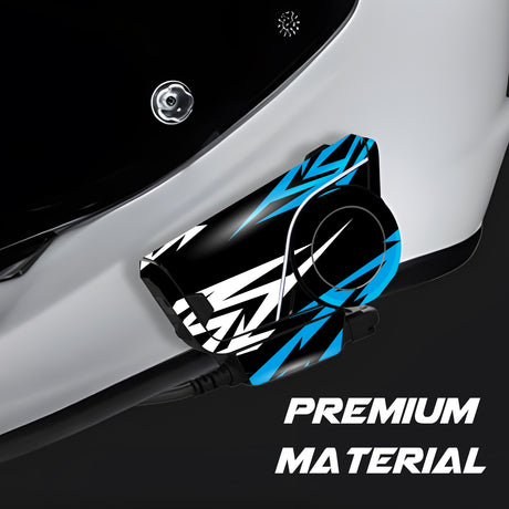 For Sena 60S Skin Stickers Communication System Protection Graphics Decal L82 Abstract Blue Black Motorcycle Accessories