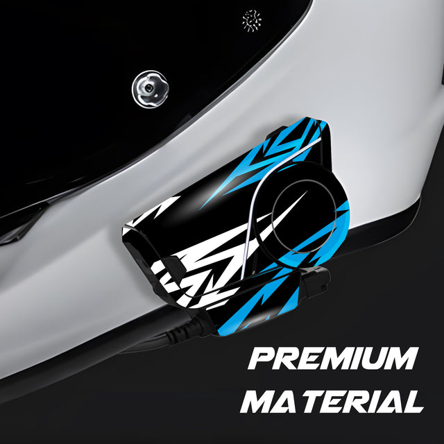 For Sena 60S Skin Stickers Communication System Protection Graphics Decal L82 Abstract Blue Black Motorcycle Accessories