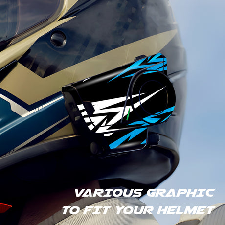 For Sena 60S Skin Stickers Communication System Protection Graphics Decal L82 Abstract Blue Black Motorcycle Accessories