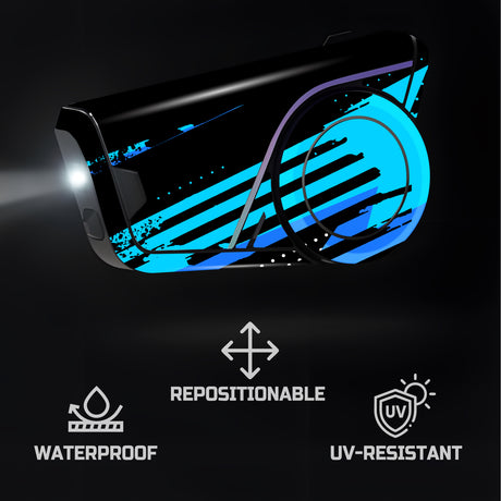 For Sena 60S Skin Stickers Communication System Protection Graphics Decal L83 Abstract Blue Black Motorcycle Accessories