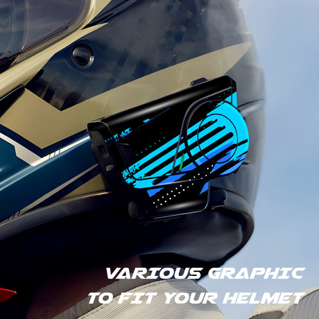 For Sena 60S Skin Stickers Communication System Protection Graphics Decal L83 Abstract Blue Black Motorcycle Accessories
