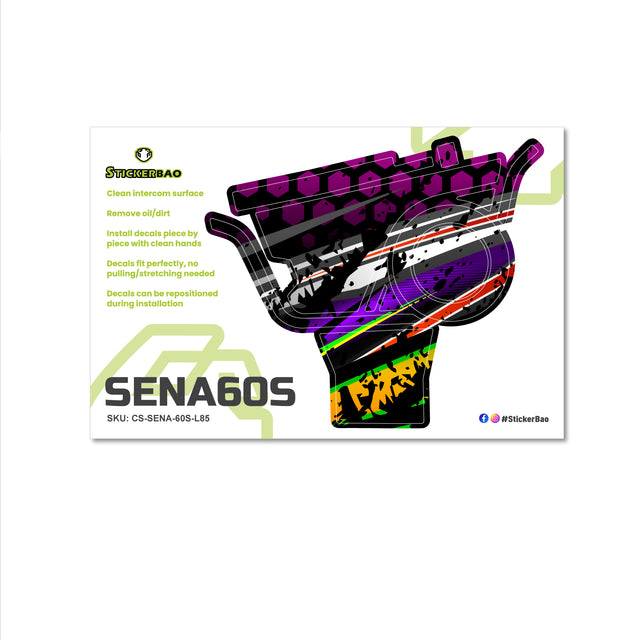 For Sena 60S Skin Stickers Communication System Protection Graphics Decal L85 Abstract Colorful Motorcycle Accessories