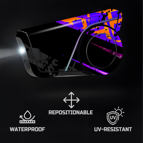 For Sena 60S Skin Stickers Communication System Protection Graphics Decal L86 Abstract Purple Black Motorcycle Accessories