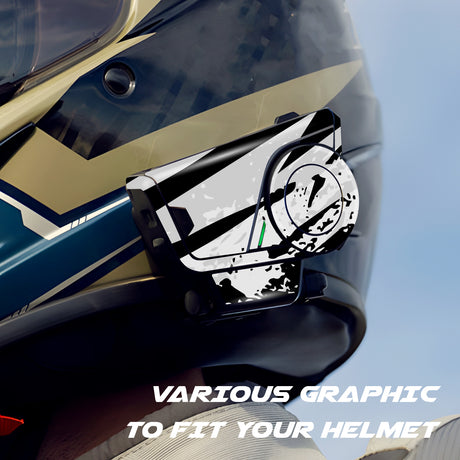 For Sena 60S Skin Stickers Communication System Protection Graphics Decal L87 Abstract Gray White Motorcycle Accessories