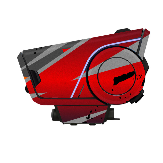 For Sena 60S Skin Stickers Communication System Protection Graphics Decal L88 Abstract Red Gray Motorcycle Accessories