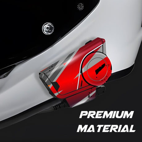For Sena 60S Skin Stickers Communication System Protection Graphics Decal L88 Abstract Red Gray Motorcycle Accessories