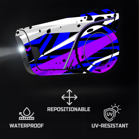 For Sena 60S Skin Stickers Communication System Protection Graphics Decal L90 Abstract Blue Purple Motorcycle Accessories