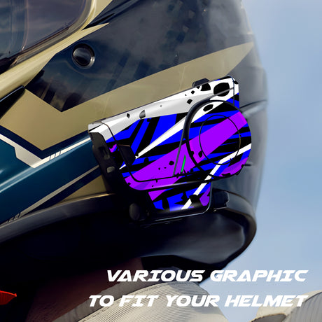 For Sena 60S Skin Stickers Communication System Protection Graphics Decal L90 Abstract Blue Purple Motorcycle Accessories