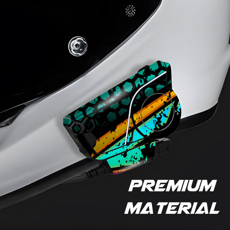 For Sena 60S Skin Stickers Communication System Protection Graphics Decal L92 Abstract Green Orange Motorcycle Accessories