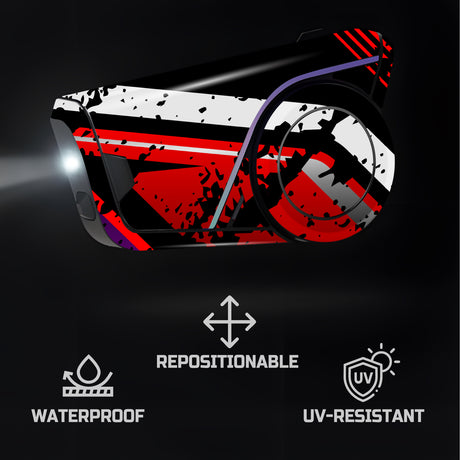 For Sena 60S Skin Stickers Communication System Protection Graphics Decal L93 Abstract Red Black Motorcycle Accessories