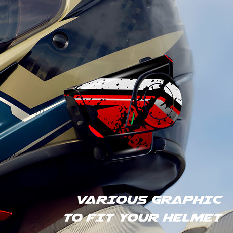 For Sena 60S Skin Stickers Communication System Protection Graphics Decal L93 Abstract Red Black Motorcycle Accessories