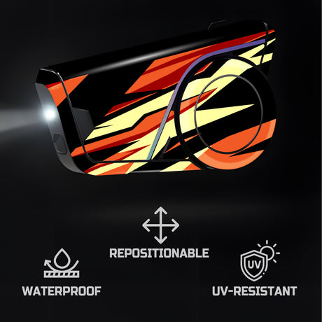 For Sena 60S Skin Stickers Communication System Protection Graphics Decal L94 Abstract Yellow Orange Motorcycle Accessories