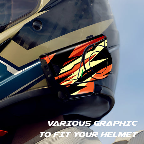 For Sena 60S Skin Stickers Communication System Protection Graphics Decal L94 Abstract Yellow Orange Motorcycle Accessories