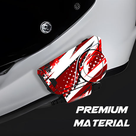 For Sena 60S Skin Stickers Communication System Protection Graphics Decal L95 Abstract Red White Motorcycle Accessories