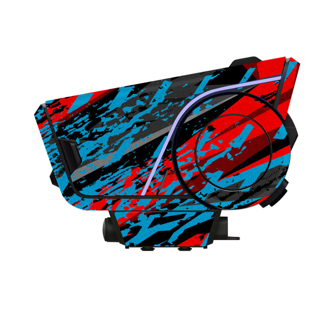 For Sena 60S Skin Stickers Communication System Protection Graphics Decal L96 Abstract Red Blue Motorcycle Accessories