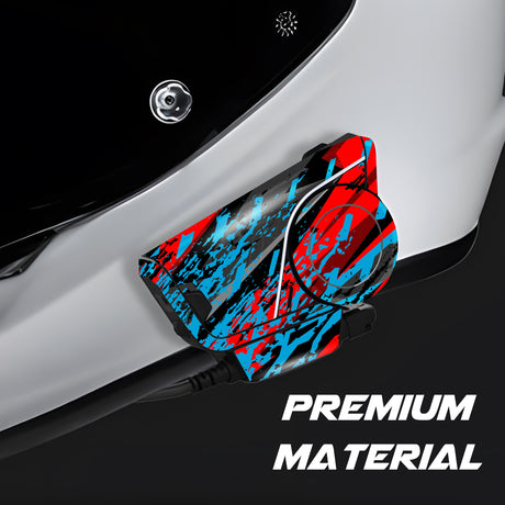 For Sena 60S Skin Stickers Communication System Protection Graphics Decal L96 Abstract Red Blue Motorcycle Accessories