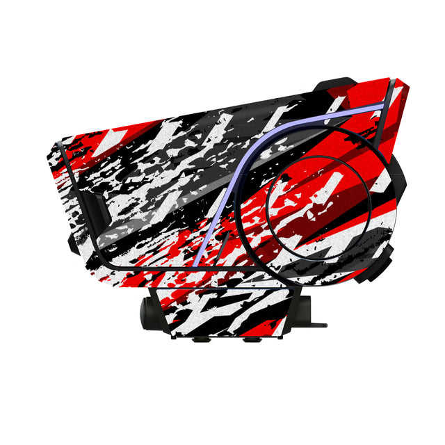 For Sena 60S Skin Stickers Communication System Protection Graphics Decal L97 Abstract Red White Motorcycle Accessories