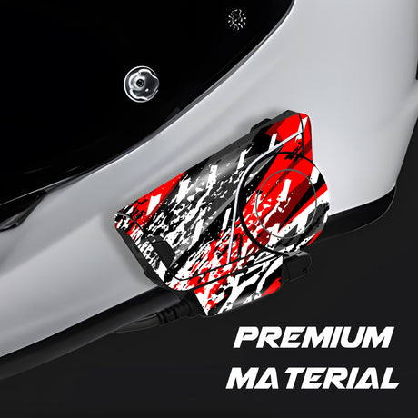 For Sena 60S Skin Stickers Communication System Protection Graphics Decal L97 Abstract Red White Motorcycle Accessories