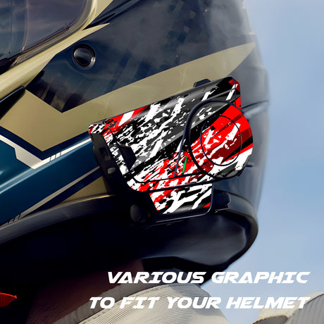 For Sena 60S Skin Stickers Communication System Protection Graphics Decal L97 Abstract Red White Motorcycle Accessories