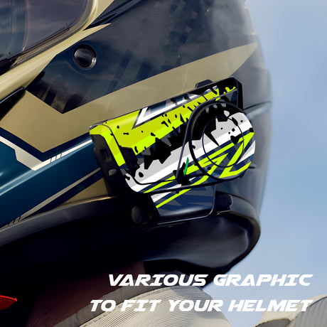 For Sena 60S Skin Stickers Communication System Protection Graphics Decal L98 Abstract Green Motorcycle Accessories