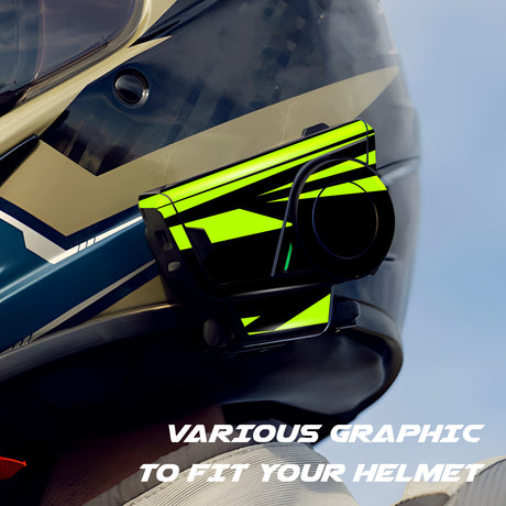 For Sena 60S Skin Stickers Communication System Protection Graphics Decal L99 Abstract Green Black Motorcycle Accessories