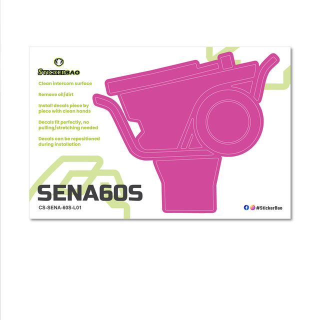 For Sena 60S Skin Stickers Communication System Protection Graphics Decal Solid Color Pink Motorcycle Accessories