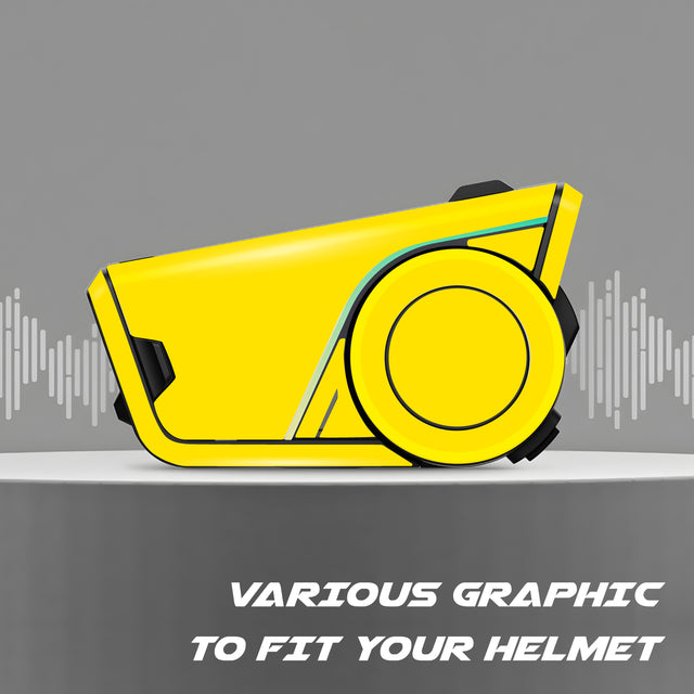 For Sena 60S Skin Stickers Communication System Protection Graphics Decal Solid Color Yellow Motorcycle Accessories