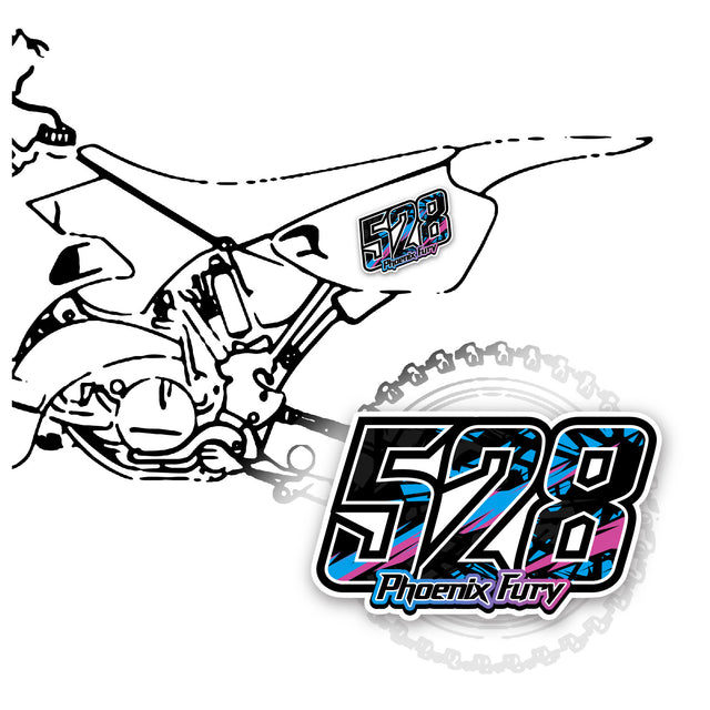 Make a statement on the track with our bold racing number stickers.