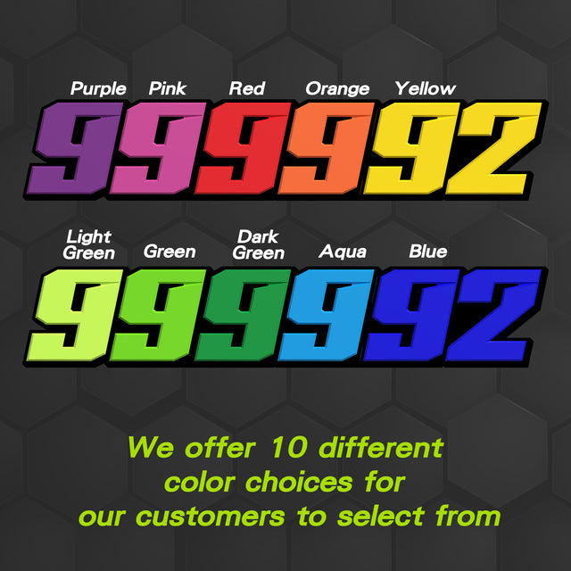 T21 Custom Racing Number Stickers Track Day Number Decals Rally Car Motocross Off-Road Bike - StickerBao Wheel Sticker Store